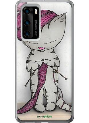 Чехол на huawei p40 кошка рукодельница "4056u-1840-10746"