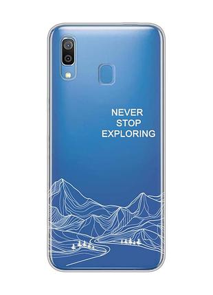 Прозрачный чехол для samsung galaxy a30 (2019)/a20 (2019) путешествуй (принт 407)