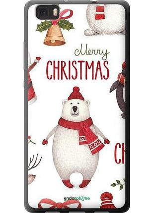 Чехол на huawei ascend p8 lite merry christmas "4106u-126-10746"
