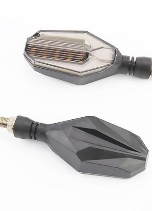 Поворот диодный на гибкой ножке + стоп сигнал/габарит led ромб, 2шт