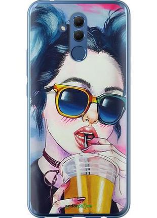 Чохол на huawei mate 20 lite арт-дівчина в окулярах "3994u-1575-10746"