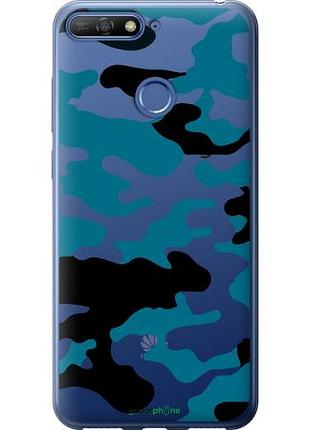 Чехол на huawei honor 7c камуфляж прозрачный фон "4877u-1411-10746"