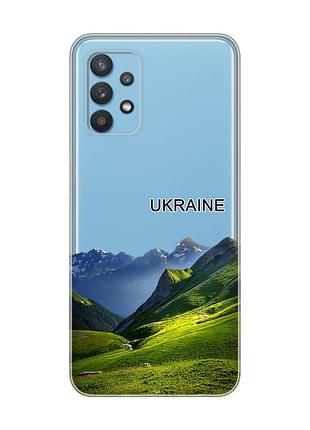 Прозорий чохол на samsung galaxy a32 карпати україна (принт 409)