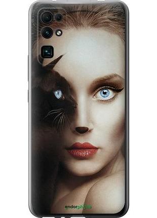 Чохол на huawei honor 30 погляд жінки та кішки "4041u-1921-10746"