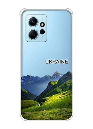 Чохол з потовщеними кутами на xiaomi redmi note 12 4g карпати україна (принт 409)
