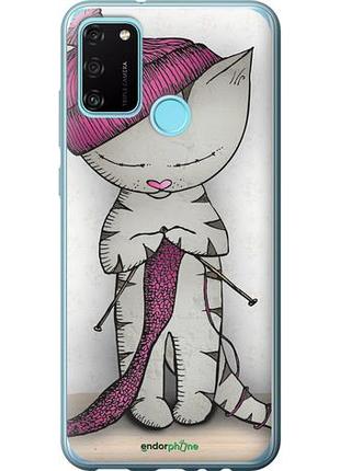 Чехол на huawei honor 9a кошка рукодельница "4056u-1900-10746"