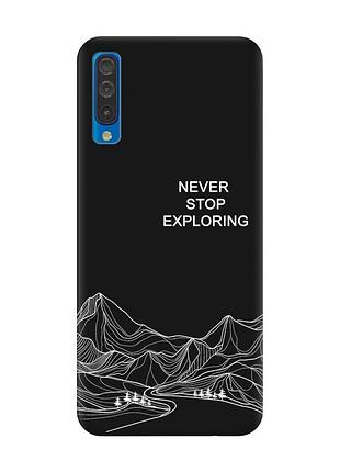 Матовый черный чехол на samsung galaxy a50 (2019) a505/a30s путешествуй (принт 407)
