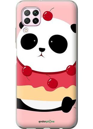 Чехол на huawei p40 lite панда с пончиком "3991u-1887-10746"