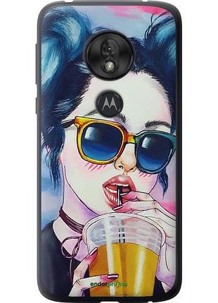 Чохол на motorola moto g7 play арт-дівчина в окулярах "3994u-1656-10746"