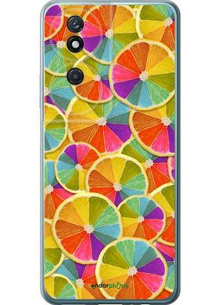 Чехол на huawei honor play 50 plus разноцветные дольки лимона "861u-3399-10746"