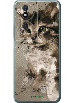 Чехол на huawei honor play 50 plus котёнок из пятен и линий "119u-3399-10746"