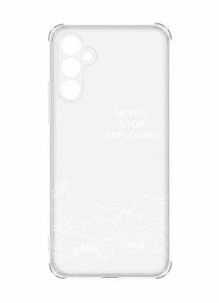 Чехол с утолщенными углами на samsung galaxy a55 (a556) путешествуй (принт 407)