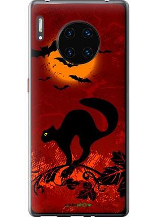 Чехол на huawei mate 30 pro чёрная кошка под луной "1190u-1796-10746"