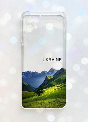 Чехол с утолщёнными углами на motorola moto g32 карпаты украина (принт 409)