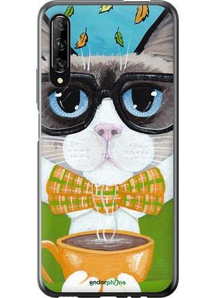 Чехол на huawei p smart pro cat&coffee "4053u-1906-10746"