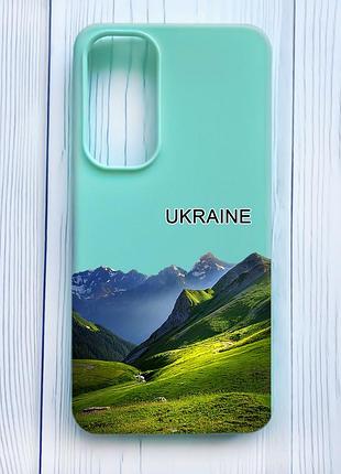 Матовый бирюзовый чехол на samsung galaxy s24 fe карпаты украина (принт 409)