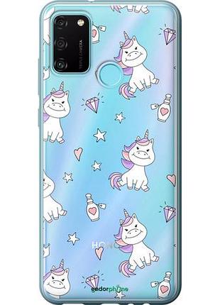 Чехол на huawei honor 9a единорожка v2 "4703u-1900-10746"