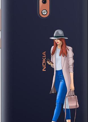 Чехол на nokia 2.1 девушка 1 "4751u-1532-10746"
