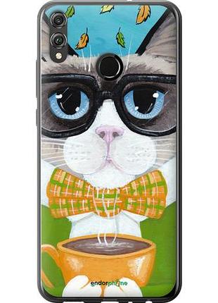 Чехол на huawei honor 8x cat&coffee "4053u-1596-10746"
