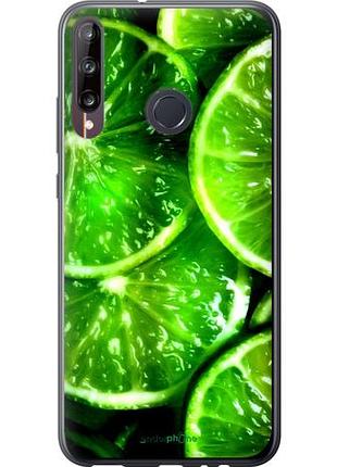 Чехол на huawei p40 lite e зелёные дольки лимона "852u-1875-10746"