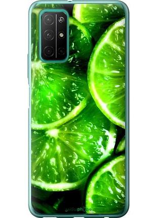Чехол на huawei honor 30s зелёные дольки лимона "852u-1897-10746"
