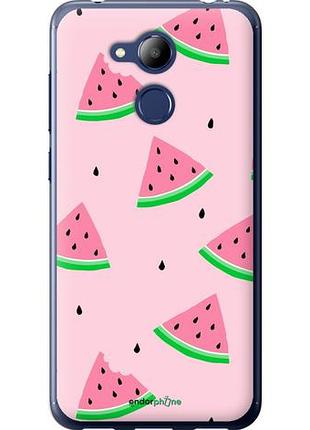 Чехол на huawei honor 6c pro розовый арбуз "4314u-1358-10746"