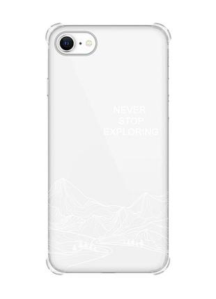 Чохол з потовщеними кутами на iphone 7 / 8 мандруй (принт 407)
