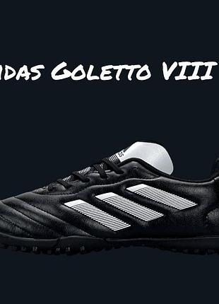 Сороконожки adidas goletto viii tf black white