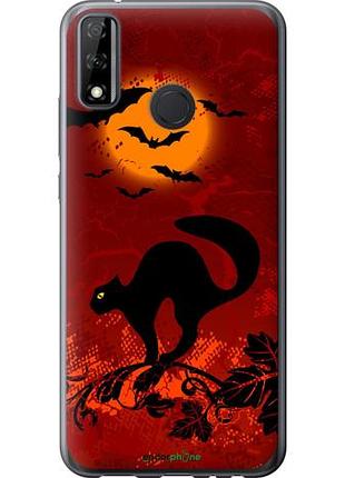 Чехол на huawei p smart 2020 чёрная кошка под луной "1190u-2060-10746"