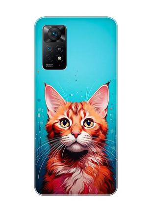 Чехол на xiaomi redmi note 11 pro кошка (принт 408)