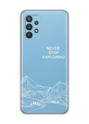 Прозорий чохол на samsung galaxy a32 мандруй (принт 407)