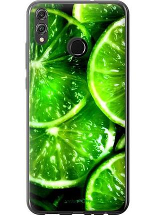 Чехол на huawei honor 8x зелёные дольки лимона "852u-1596-10746"
