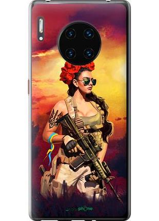 Чехол на huawei mate 30 pro украинка с оружием "5316u-1796-10746"