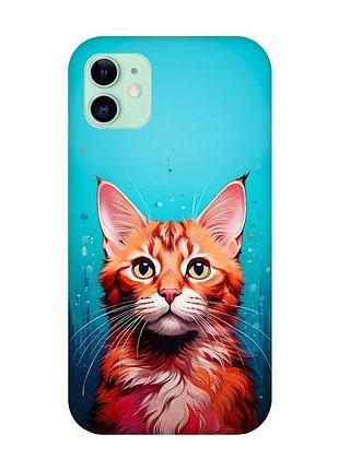 Чехол на apple iphone 11 (6,1) кошка (принт 408)