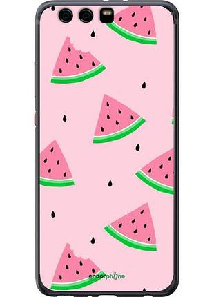 Чехол на huawei p10 plus розовый арбуз "4314u-963-10746"