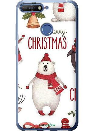 Чехол на huawei honor 7c merry christmas "4106u-1411-10746"
