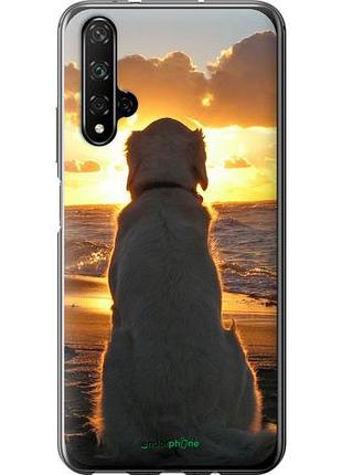 Чехол на huawei honor 20 закат и собака "3966u-1697-10746"
