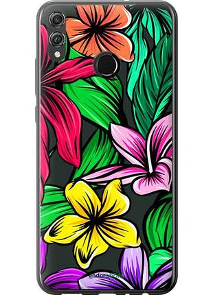 Чехол на huawei honor 8x тропические цветы 1 "4753u-1596-10746"