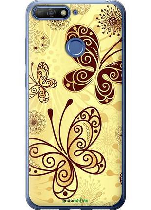 Чехол на huawei honor 7c красивые бабочки "4170u-1411-10746"
