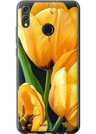 Чехол на huawei honor 8x желтые тюльпаны "5991u-1596-10746"