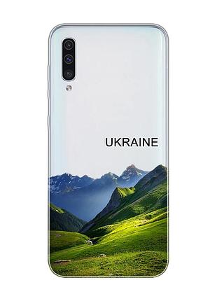 Прозрачный чехол на samsung galaxy a50 (2019) a505/a30s карпаты украина (принт 409)