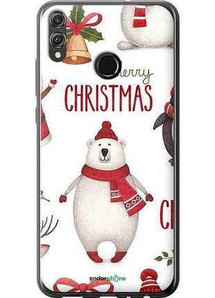 Чехол на huawei honor 8x merry christmas "4106u-1596-10746"