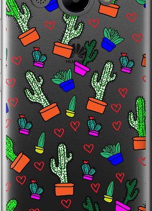 Чехол на huawei y3 2017 кактусы 4 "4856u-991-10746"
