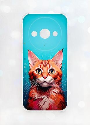 Чохол з потовщеними кутами на xiaomi redmi a3 кішка (принт 408)