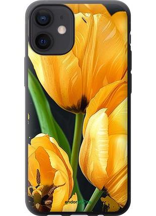 Чехол на iphone 12 mini желтые тюльпаны "5991u-2071-10746"