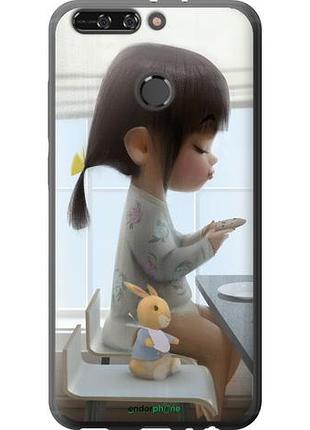 Чехол на huawei honor v9 / honor 8 pro милая девочка с зайчиком "4039u-1246-10746"