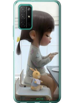 Чохол на huawei honor 30s мила дівчинка із зайчиком "4039u-1897-10746"