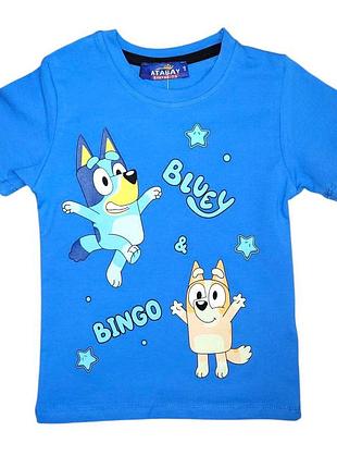 Футболка на мальчика atabay принт bluey bingo 86 синий