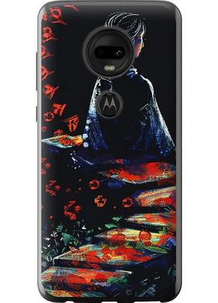 Чехол на motorola moto g7 мечтательная девушка "6042u-1614-10746"