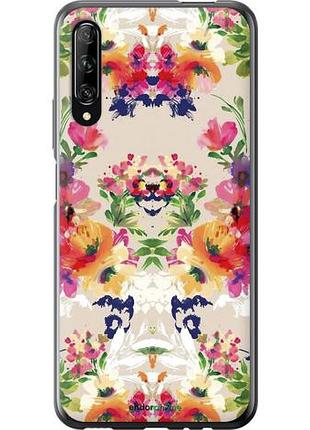 Чехол на huawei p smart pro цветочный узор "1083u-1906-10746"